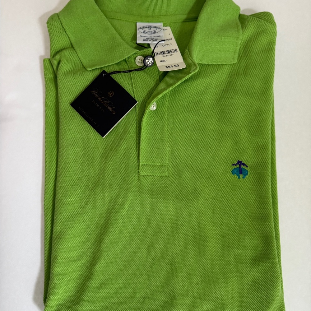 Brooks Brothers Green Polo Shirt Classic Style